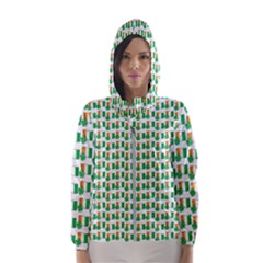 St-patricks Day Background Ireland Women s Hooded Windbreaker