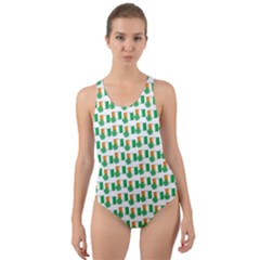 St-patricks Day Background Ireland Cut-out Back One Piece Swimsuit by HermanTelo