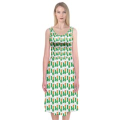 St-patricks Day Background Ireland Midi Sleeveless Dress