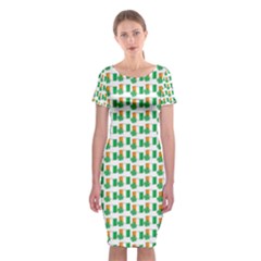 St-patricks Day Background Ireland Classic Short Sleeve Midi Dress