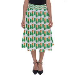 St-patricks Day Background Ireland Perfect Length Midi Skirt by HermanTelo