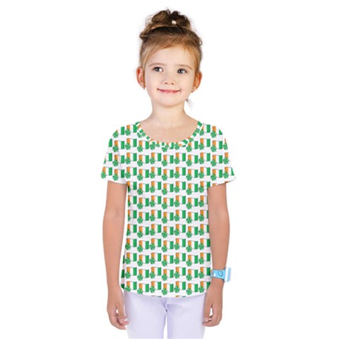 St-patricks Day Background Ireland Kids  One Piece Tee by HermanTelo