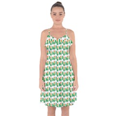 St-patricks Day Background Ireland Ruffle Detail Chiffon Dress