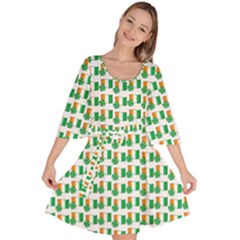 St-patricks Day Background Ireland Velour Kimono Dress