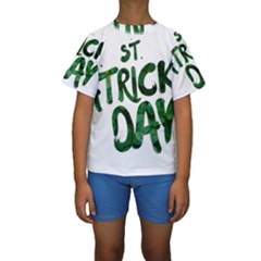 St Patrick s Day Kids  Short Sleeve Swimwear