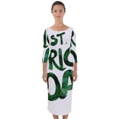 St Patrick s Day Quarter Sleeve Midi Bodycon Dress