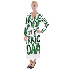 St Patrick s Day Velvet Maxi Wrap Dress