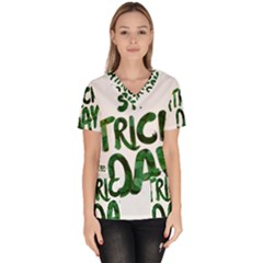 St Patrick s Day Women s V-neck Scrub Top by HermanTelo