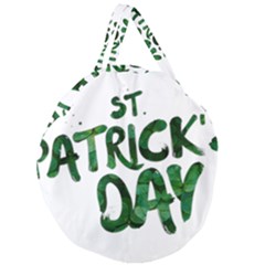 St Patrick s Day Giant Round Zipper Tote