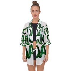 St Patrick s Day Open Front Chiffon Kimono by HermanTelo