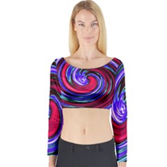 Swirl Vortex Motion Long Sleeve Crop Top