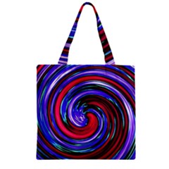 Swirl Vortex Motion Zipper Grocery Tote Bag by HermanTelo