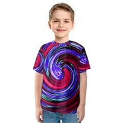 Swirl Vortex Motion Kids  Sport Mesh Tee