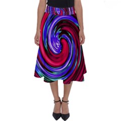 Swirl Vortex Motion Perfect Length Midi Skirt