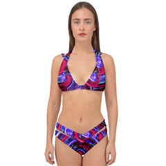 Swirl Vortex Motion Double Strap Halter Bikini Set by HermanTelo