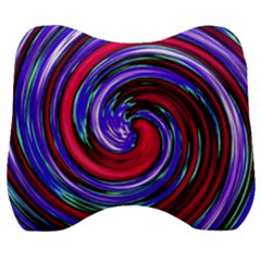 Swirl Vortex Motion Velour Head Support Cushion