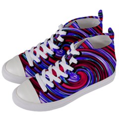 Swirl Vortex Motion Women s Mid-top Canvas Sneakers by HermanTelo