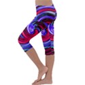 Swirl Vortex Motion Kids  Lightweight Velour Capri Leggings  View2