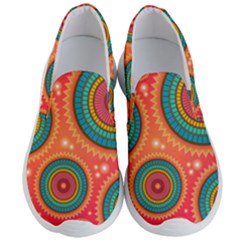 Texture Mosaic Pink Men s Lightweight Slip Ons