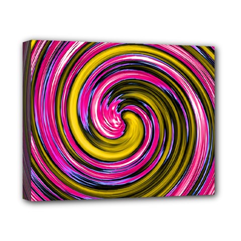 Swirl Vortex Motion Pink Yellow Canvas 10  X 8  (stretched)