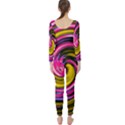 Swirl Vortex Motion Pink Yellow Long Sleeve Catsuit View2