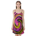 Swirl Vortex Motion Pink Yellow Satin Night Slip View1