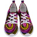 Swirl Vortex Motion Pink Yellow Women s Lightweight Sports Shoes View1