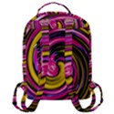 Swirl Vortex Motion Pink Yellow Flap Pocket Backpack (Large) View3