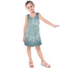 Sun Abstract Summer Kids  Sleeveless Dress by HermanTelo