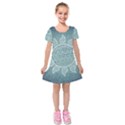 Sun Abstract Summer Kids  Short Sleeve Velvet Dress View1