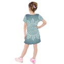 Sun Abstract Summer Kids  Short Sleeve Velvet Dress View2