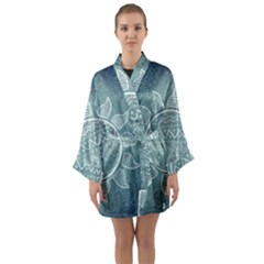 Sun Abstract Summer Long Sleeve Kimono Robe