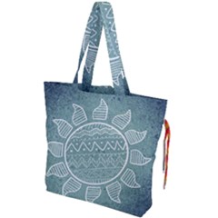 Sun Abstract Summer Drawstring Tote Bag