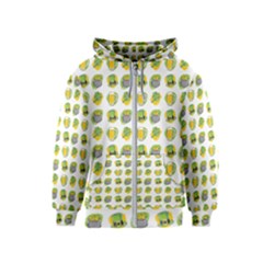 St Patricks Day Background Symbols Kids  Zipper Hoodie