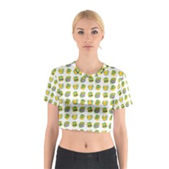 St Patricks Day Background Symbols Cotton Crop Top