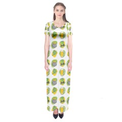 St Patricks Day Background Symbols Short Sleeve Maxi Dress