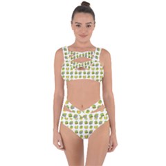 St Patricks Day Background Symbols Bandaged Up Bikini Set 