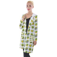 St Patricks Day Background Symbols Hooded Pocket Cardigan