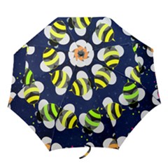 Textured Bee Folding Umbrellas