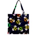 Textured Bee Zipper Grocery Tote Bag View2