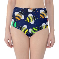 Textured Bee Classic High-waist Bikini Bottoms