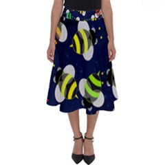 Textured Bee Perfect Length Midi Skirt