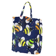 Textured Bee Giant Grocery Tote