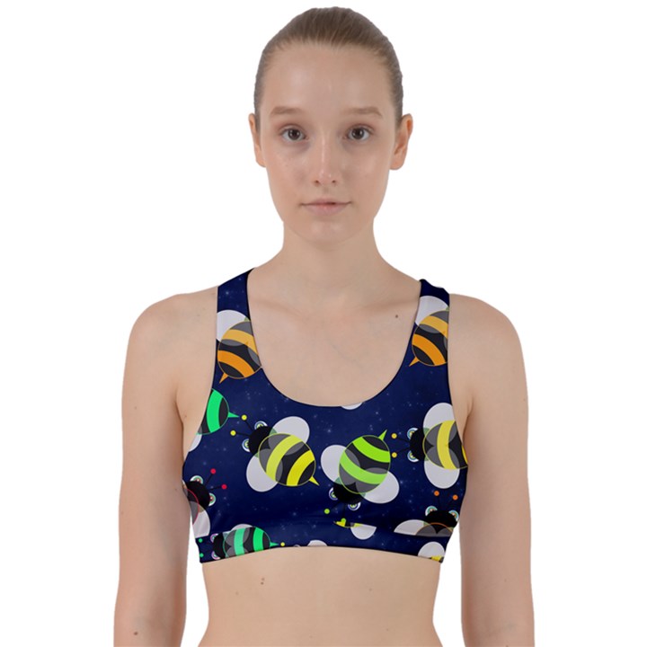 Textured Bee Back Weave Sports Bra