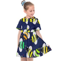 Textured Bee Kids  Sailor Dress