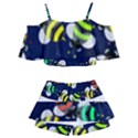 Textured Bee Kids  Off Shoulder Skirt Bikini View2