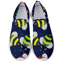 Textured Bee Men s Slip On Sneakers