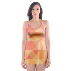 Texture Triangle Skater Dress Swimsuit