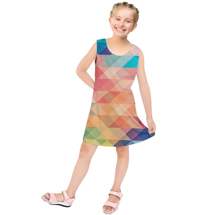 Texture Triangle Kids  Tunic Dress