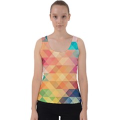 Texture Triangle Velvet Tank Top